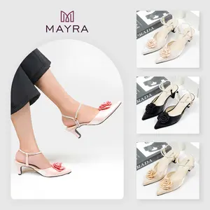 Mayra - Vionika sepatu bunga wanita hak 5cm trendy heels