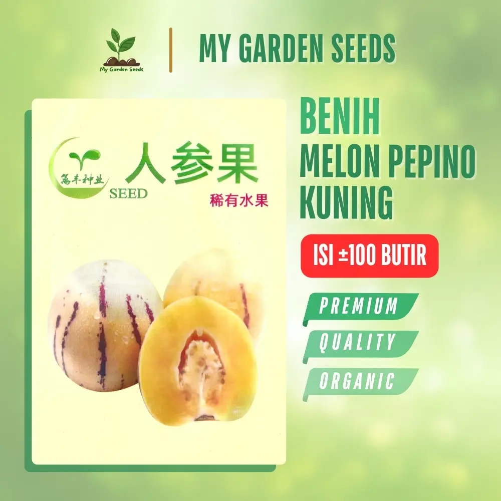 BENIH MELON PEPINO KUNING KEMASAN IMPORT ± 100 BUTIR