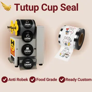 Tutup Segel Plastik Isi [1200, 2000 Pcs] Cup Sealer Lid / Plastik Penutup Gelas Kopi Teh / Plastic Cup Sealer / Plastik Seal Cup / Cup Sealer Premium / Cup Sealer Roll - Bahan Premium