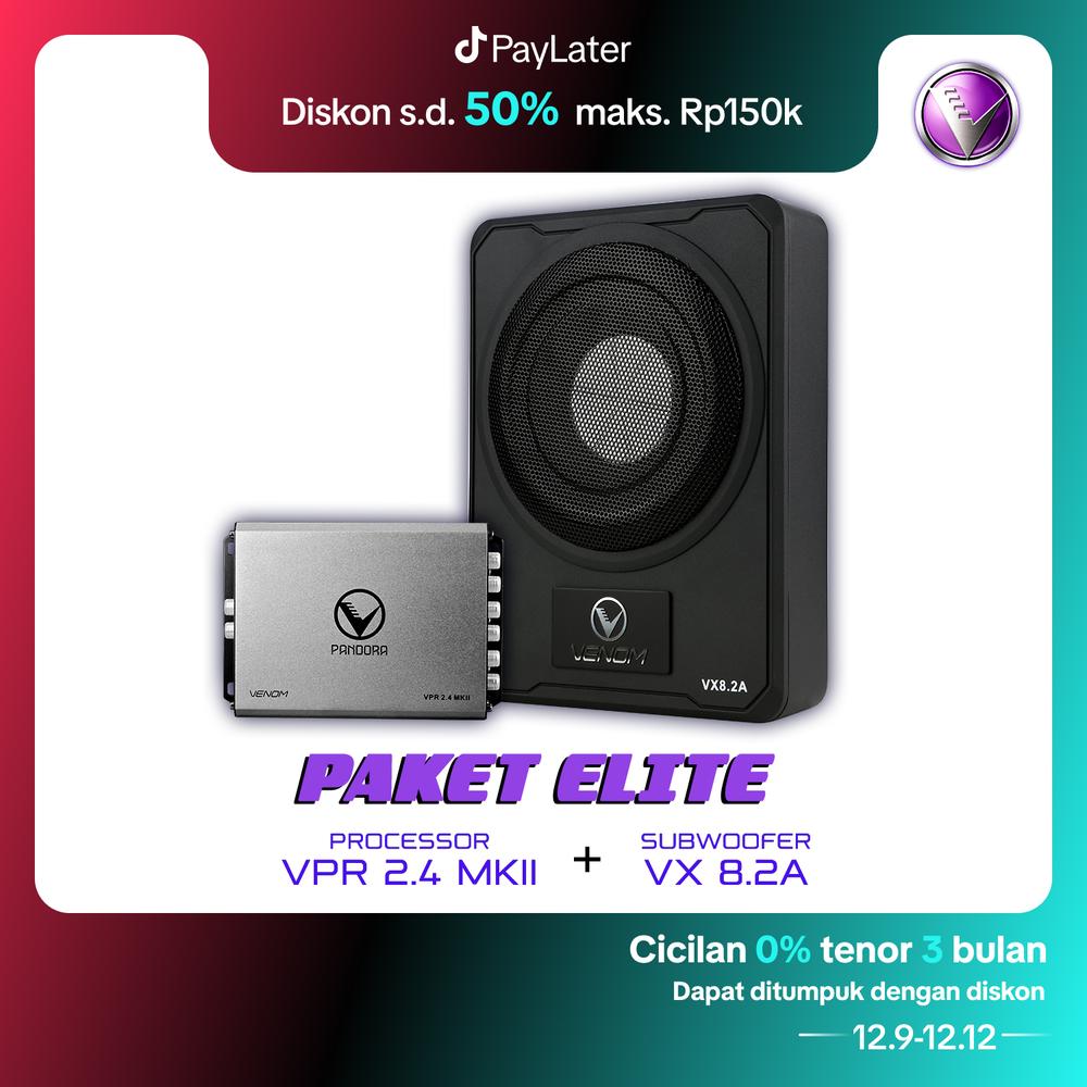 Venom Express Elite 2 VPR 2.4 MKII + VX 8.2A Paket Audio Mobil Car Kabel Subwoofer Kendaraan - ELITE 2