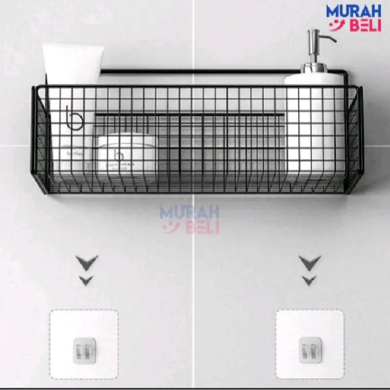 (PEROMO) TERMURAH. RAK keranjang gantung tempel dinding keramik kamar mandi /rak keranjang 35cm 1