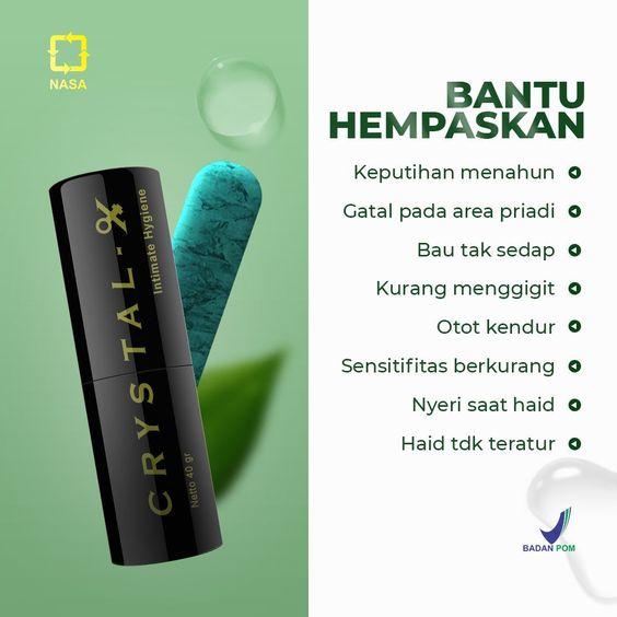 Crystal X Nasa Asli Terbaru exp 2026 Perawatan Kebersihan Kewanitaan Hygiene Feminine Gatal Keputihan tanpa Perfume