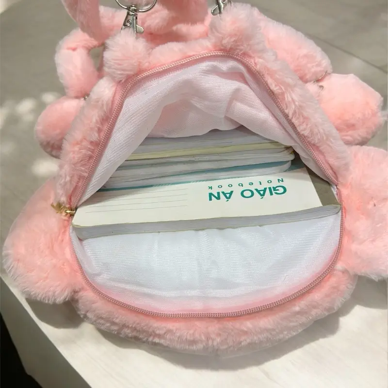 Balo gấu bông sức chứa lớn Nhung Đeo Vai Backpack balo gấu nâu, balo heo hồng, balo voi xanh 4