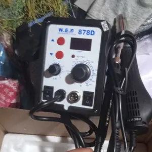 WEP 878D 2in1 Blower Uap Station + Soldering Station Digital Original Air Glue