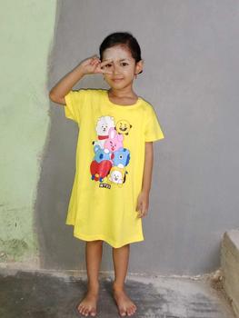 Product Review of Liu's_Kids99 / daster anak cewek TINITAN untuk Umur 3-12th Katun Lembut Lengan Pendek Fashion daster anak dress bayi from b**a 1