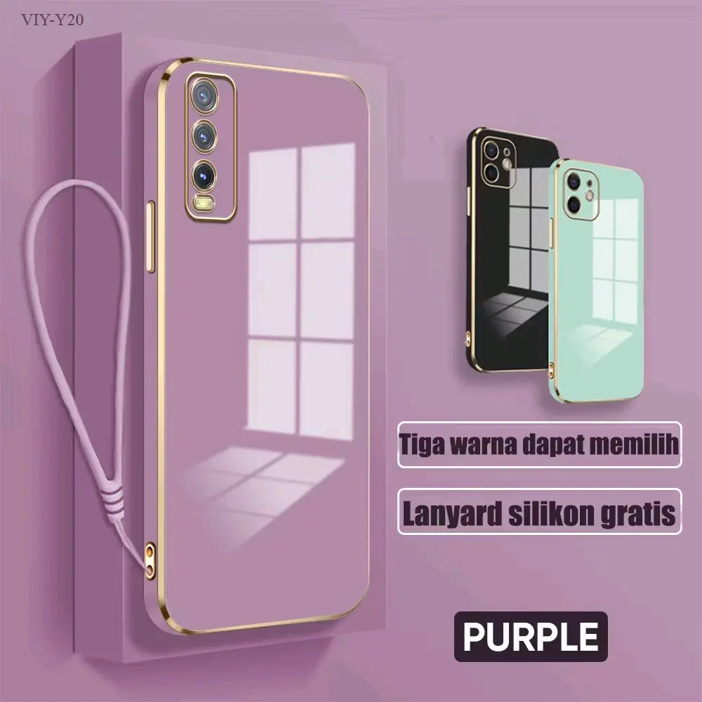 SoftCase Vi Y20 Y20 Y12S Y12A Y12i Silikon Kover Pelindung Belakang hp +Camera