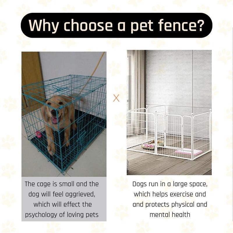 Product Introduction of Dog Small Animal Playpen 4/6 Panels Heavy Duty Puppy Foldable Pet with Door Portable Cats Rabbits Indoor Outdoor 20