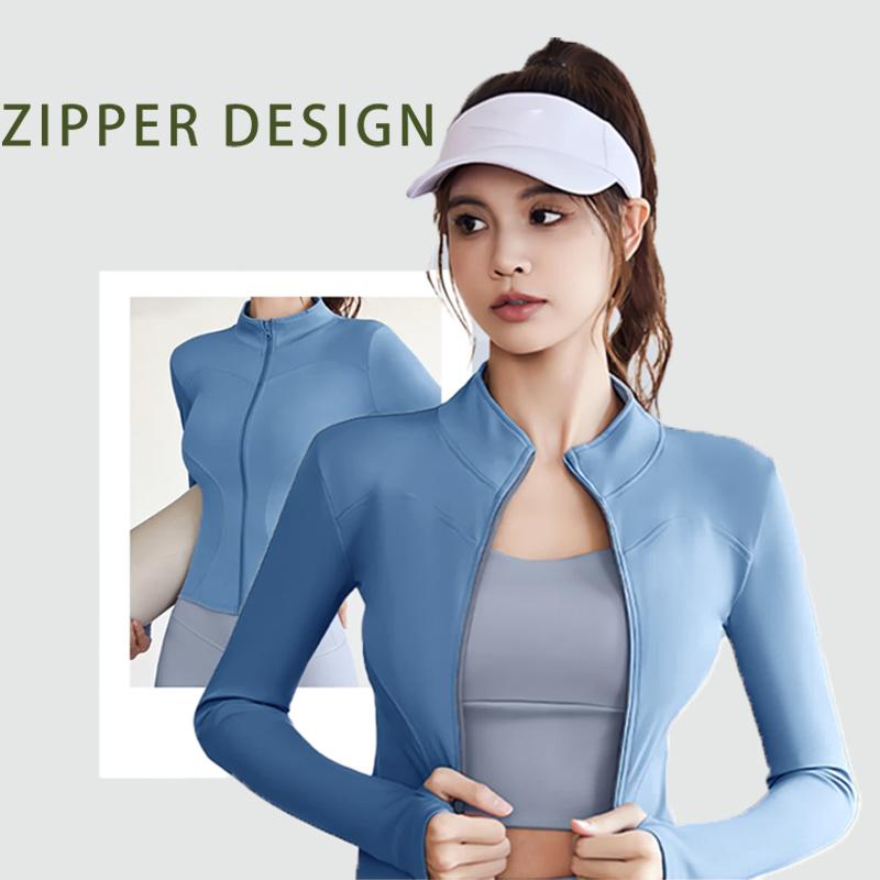 Jaket Olahraga Wanita Jaket Anti Uv Jaket Jogging Wanita Jaket olahraga pelangsing gaya manis untuk gadis montok 6