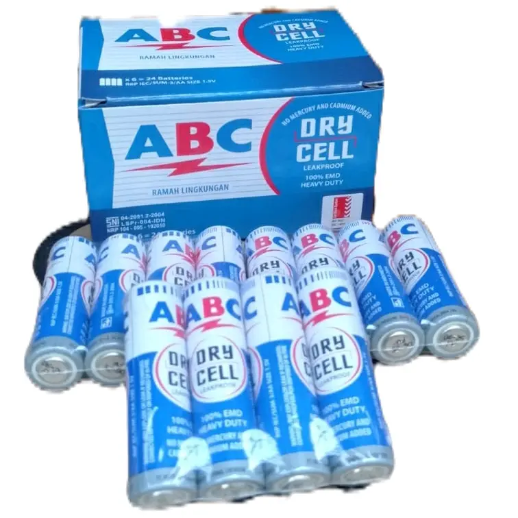 Dapat 12 biji batu Baterai AA ABC biru ukuran baterai jam dinding