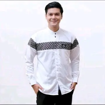 baju muslim kobata dewasa lengan panjang bahan katun