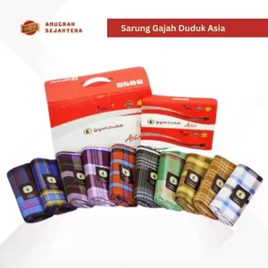 PAKET THR Sarung  Gajah Duduk Nusantara Asia  Kotak   Motif Muslim