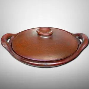 Wajan Gerabah Tanah Liat 25cm-30cm, Alat Dapur untuk Memasak dengan Lebih Efisien Kitchenware