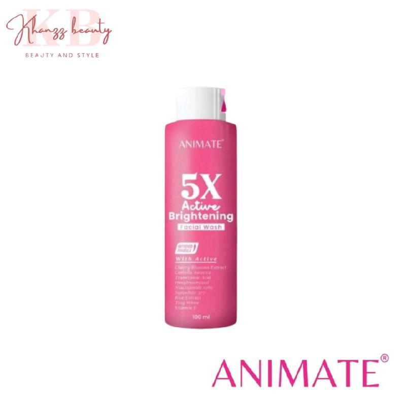 Animate 5X Active Brightening Facial Wash 100ml 1