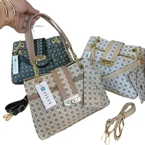 Tas Anita Dua Ruang Ukuran 24x20cm dengan Kunci Putar Tote Wanita