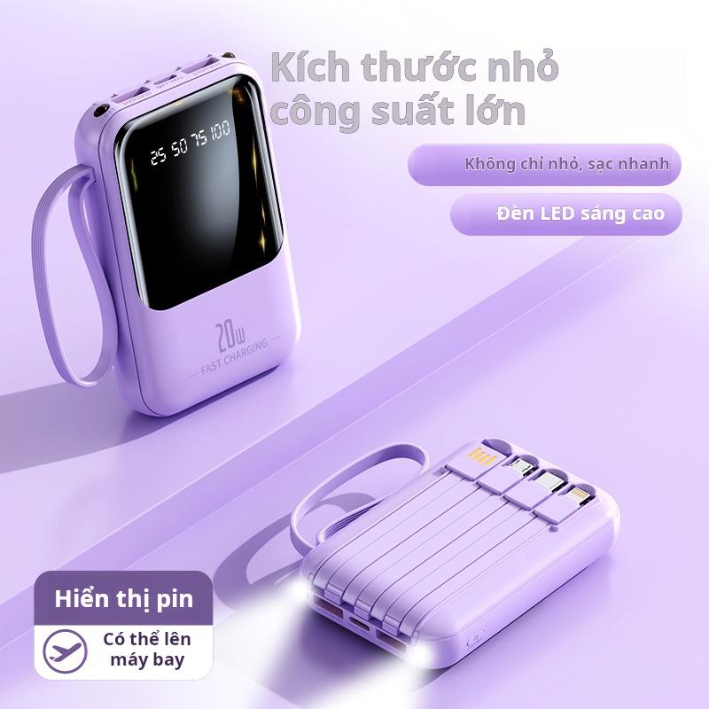 Sạc dự phòng mini 20000mAh, kích thước nhỏ, dung lượng lớn, sạc nhanh, đèn LED siêu sáng, hiển thị dung lượng pin, quà tặng lý tưởng. Sạc dự phòng , pin AA