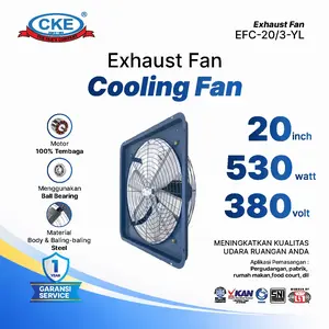 CKE Exhaust Fan Cooling Fan 20 Inch 380V Fan Industri Toilet Eksos