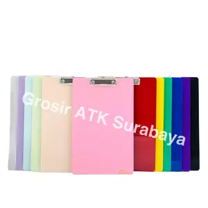 CLIPBOARD PLASTIK FOLIO  F4 TOPLA 709 / Papan Jalan / Papan LJK Ujian Plastik Folio F4 Topla Pastel Doff Creative 709