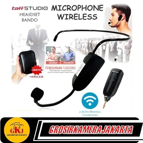 Mikrofon Mic Bando Wireless  2.4G Presentasi Imam Masjid TAFFSTUDIO Ponsel Microphone