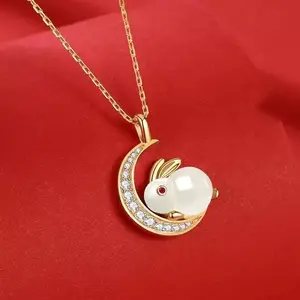 [cod]Kalung arus, batu bulan dan kelinci, kualitas tinggi tidak memudar