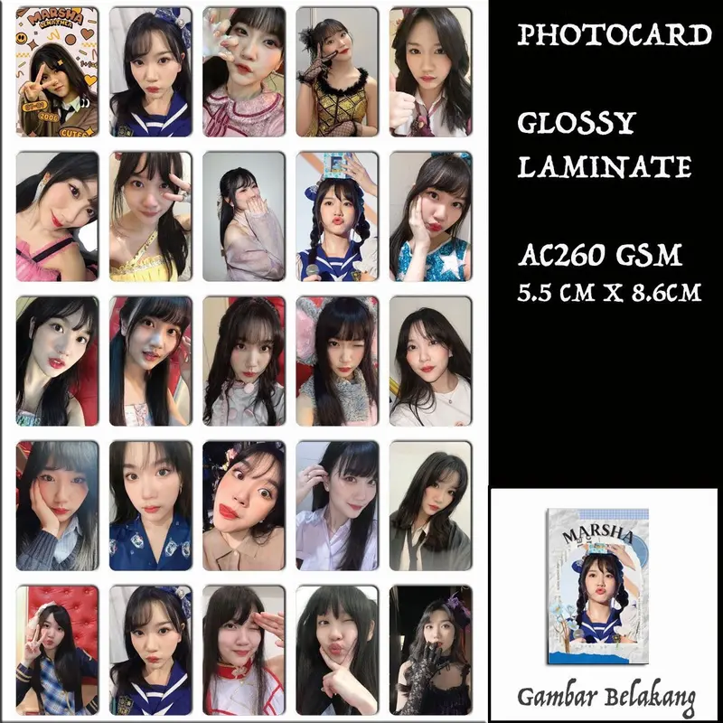 [ADEL] photocard jkt48 versi oshi 1 set isi 25 foto gambar 2 sisi free inner sleeve dan pc random 3