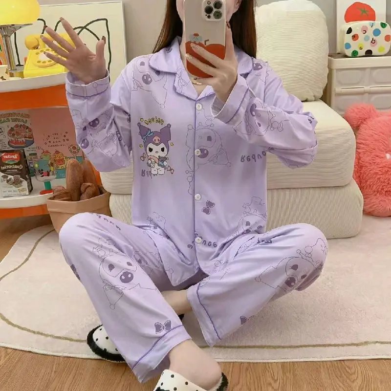 Piyama Pp Wanita Setelan Baju Tidur Wanita Dewasa Remaja Atasan Celana Panjang Lembut Nyaman Kaos Katun Motif 2