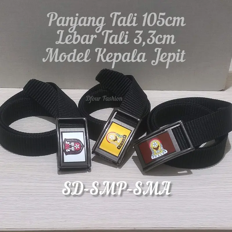 Dfour Ikat Pinggang Seragam Sekolah Pria Wanita SD-SMP-SMA-PRAMUKA-Madrasah Sabuk Anak 4
