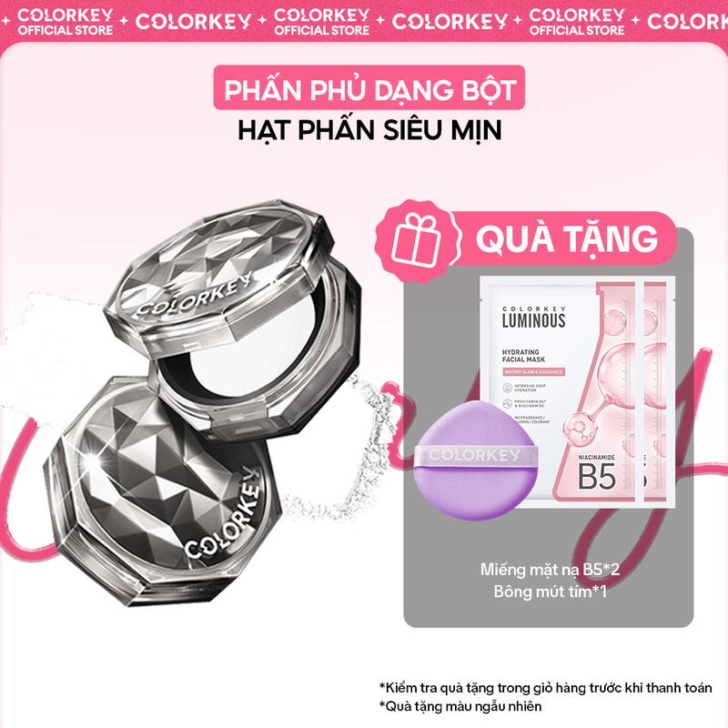 [EX] Phấn Phủ Dạng Bột COLORKEY Siêu Mịn Giúp Lớp Trang Điểm Tự Nhiên 8g