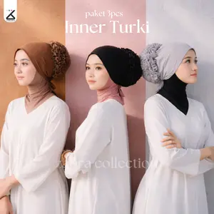 PAKET HEMAT 3 PCS CIPUT TURKI CEPOLAN BESAR Dalaman Jilbab Daleman Hijab Kerudung Instan