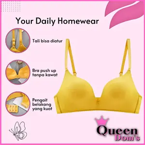 [BEST SELLER] Bra Push Up Motif Polos Tanpa Kawat  Seamless Busa Tipis 9003