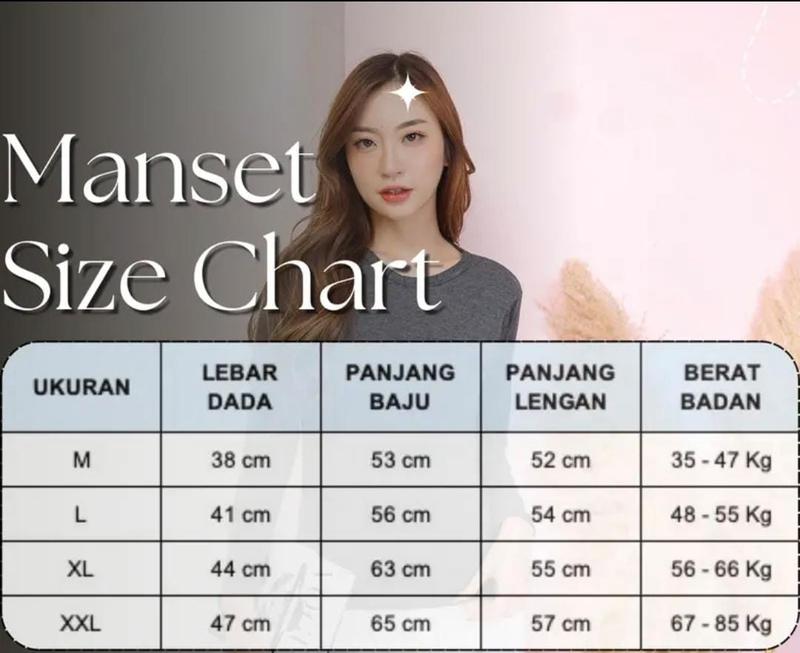 Product Introduction of Manset lengan panjang / Kaos Manset wanita Kerah [PREMIUM] Berbahan adem serta lenbut Sangat nyaman saat digunakkan Polos Santai Lembut 0