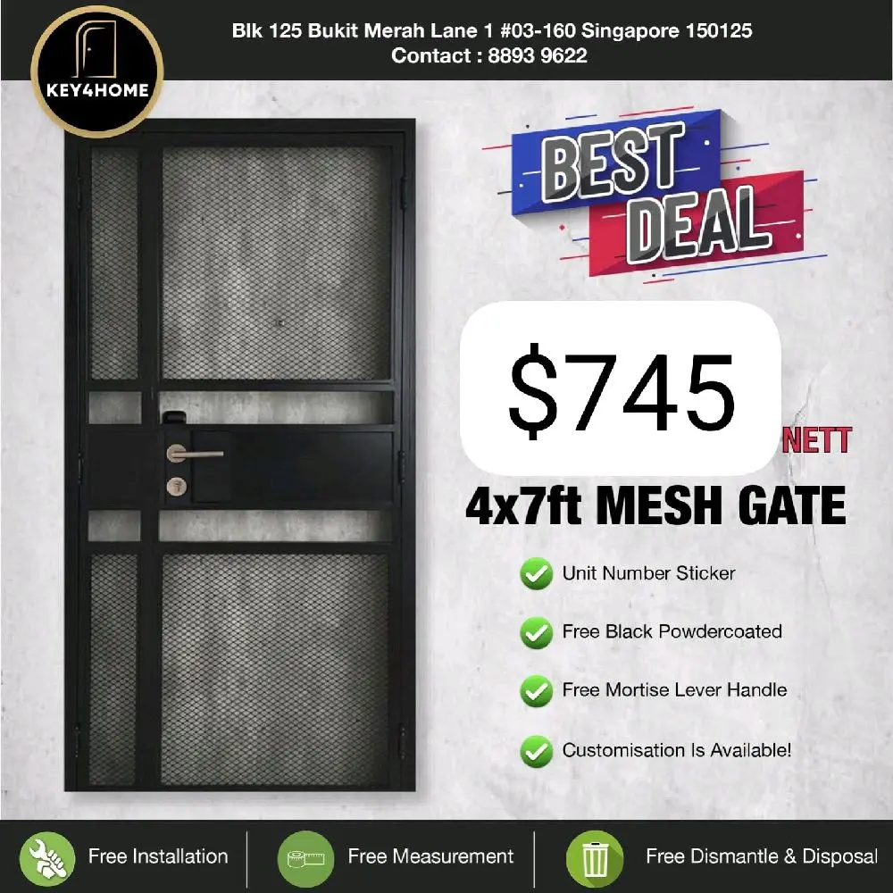 50mm Gap Mesh Pet Friendly Gate