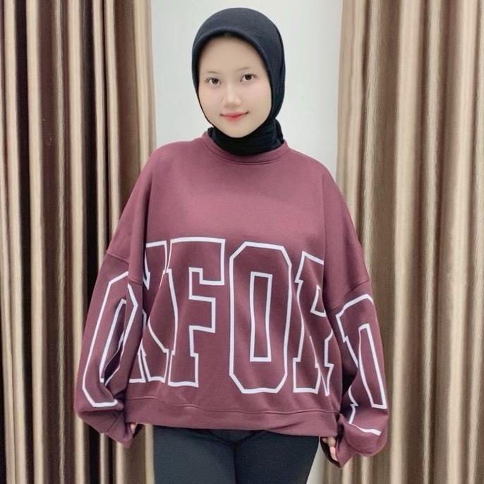 Sweater Crewneck - Sweater Sablon Karakter - Crewneck Sablon Oversize Lengan Balon 0
