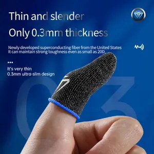 PRODUK TERBARU! Mobile Game Fingertip Gloves For PUBG Gamer Sweatproof Anti-slip Touch Screen Finger Sleeve Breathable Gaming Finger Cover