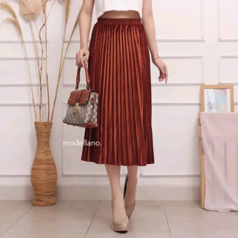 Rok bludru 7/8.rok plisket bludru tebal 7/8 premium 8