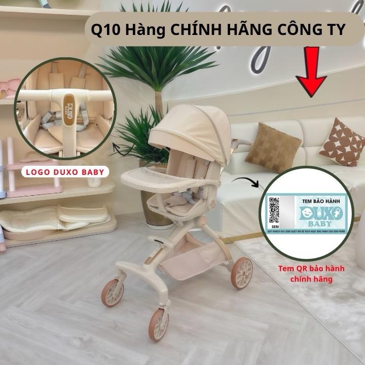 CÓ TEM QR BẢO HÀNH CHÍNH HÃNG XE ĐẨY DU LỊCH Q10 PRO phiên bản 2025 NÂNG CẤP BÀN ĂN DẶM 2 LỚP CÓ ĐÈN VÀ NHẠC CHO BÉ . Xe đẩy cho bé sơ sinh DUXO BABY Q10