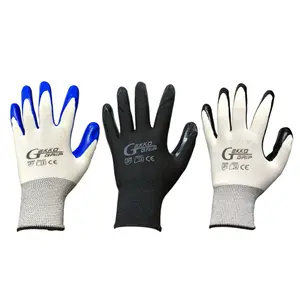 Gekko Grip Sarung Tangan Safety Karet Latex Anti Kaca dengan Pilihan Warna Biru Hitam dan Putih