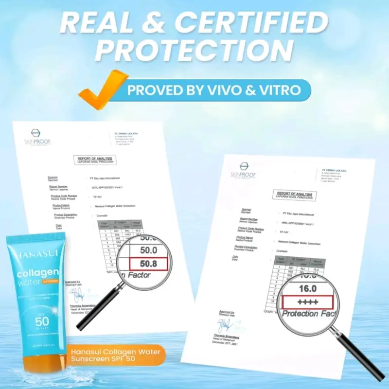 Hanasui collagen water sunscreen spf 50 Waterproof 1