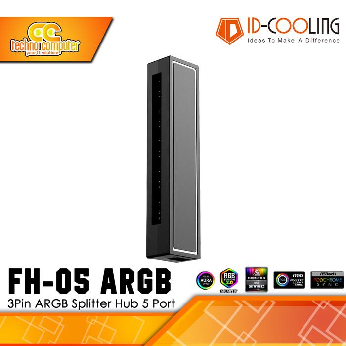 Gambar ID-COOLING FH-05 ARGB 3Pin Splitter Hub 5 Port dari Techno Computer Bali Kota Denpasar Tokopedia