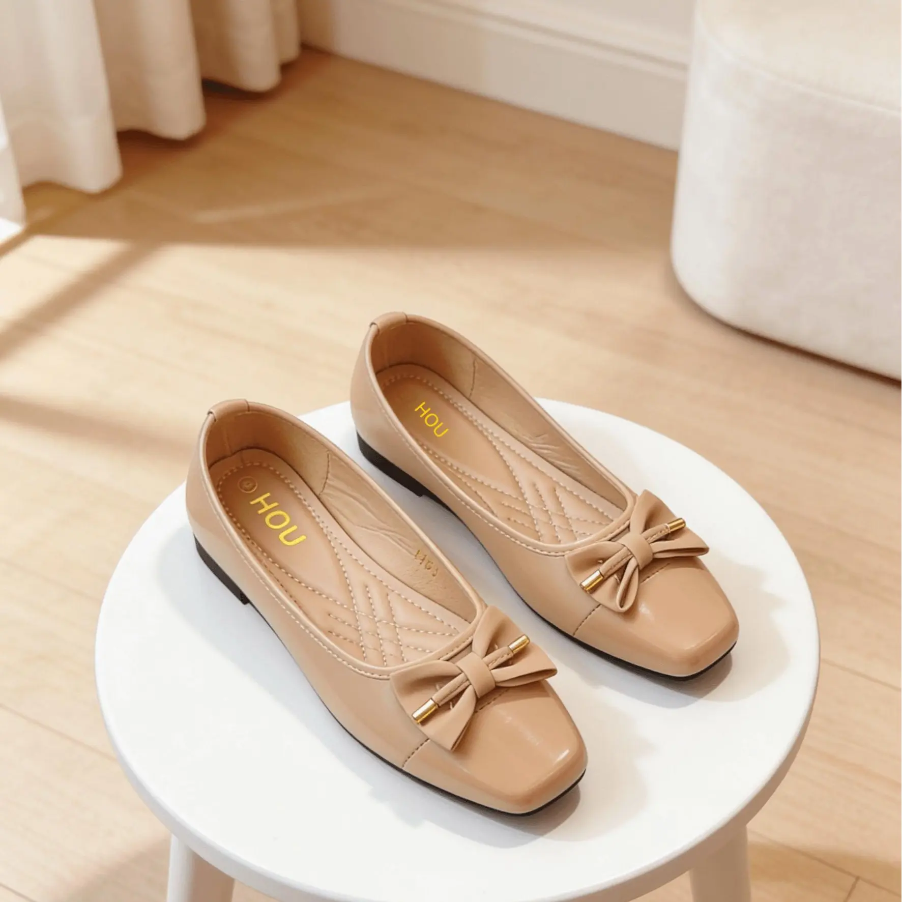 Doll Shoes Shopee Shoes Women HOU Korea Trendy Flat Shoes Tide