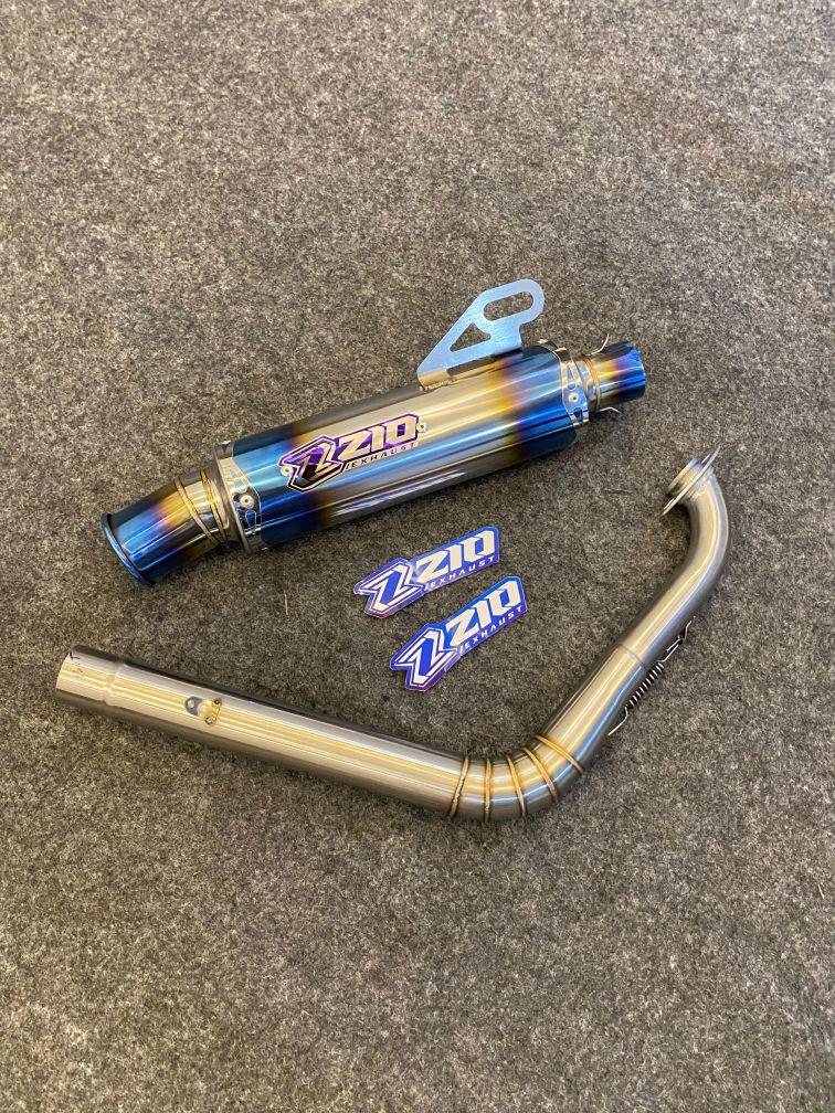 ZIO EXHAUST - KNALPOT SALEMBA CEKLIS JUNGSTYLE INLET 38 BLUE EDITION MONCONG LINTING ORIGINAL ZIO EXHAUST PNP AEROX VARIO NMAX LEXI BEAT MIO SCOOPY GENIO DLL Motorcycle Slincer