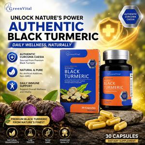 Advanced Black Turmeric Formula with Curcumin, Botanical Herbal Extracts & Ginger Root | Daily Wellness Supplement with Plant Based Antioxidant Support for Modern Lifestyle Routine