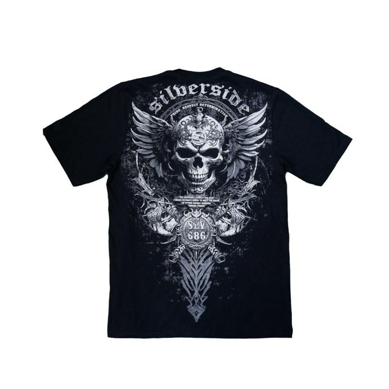 SILVERSIDE  DREAM SKULL  T-shirt / Kaos Distro Cowok/ Distro Cowok Combed Pria Band Katun Hitam 7