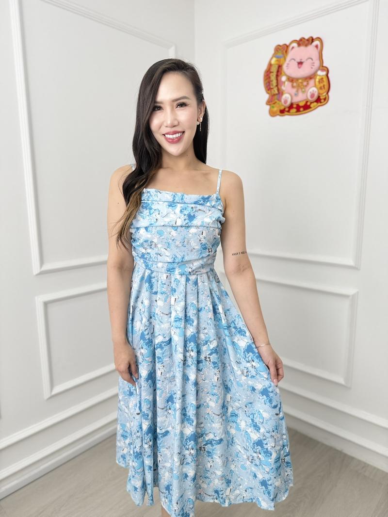 Product Introduction of STRAPPY FLORAL RUCHED BUST DRESS 9