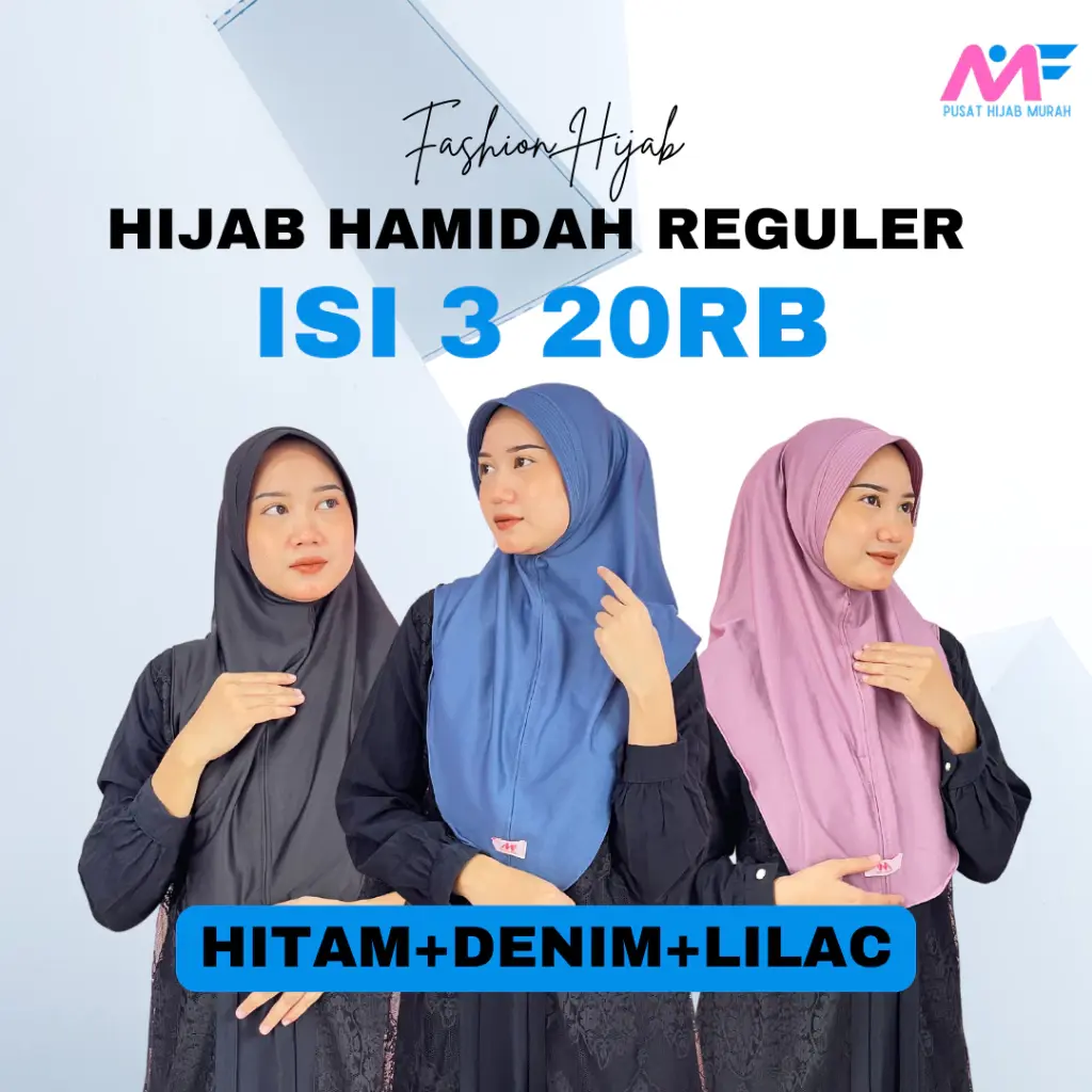 Hitam + Denim + Lilac