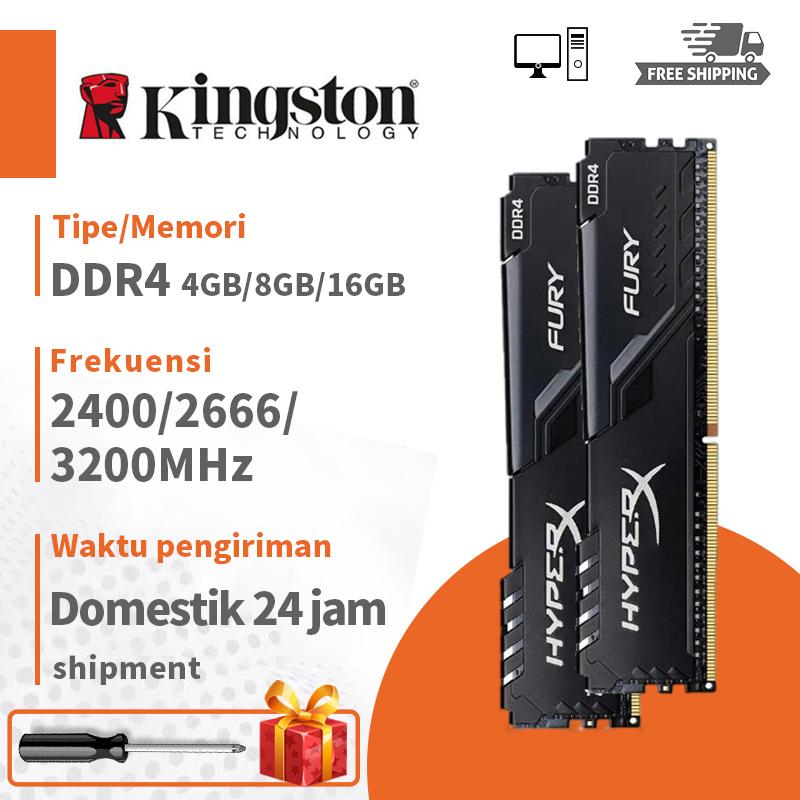 Kingston Hyperx 4gb/8GB/16GB 2400/2666/3200MHZ RAM máy tính để bàn Bộ nhớ DDR4 DIMM cho PC deskyop PC RAM