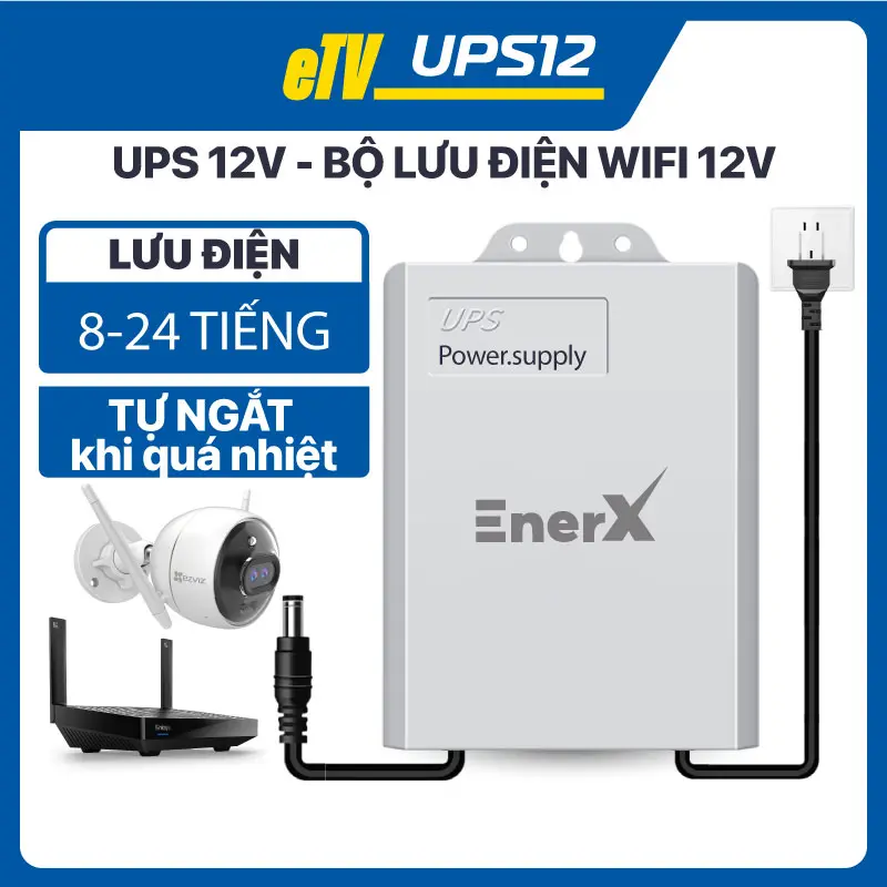 Bộ lưu điện WiFi camera 12V 5V giúp giữ kết nối ổn định khi cúp điện