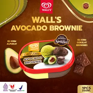 Wall's Tubs Avocado Brownie 350ml - Wall's Es Krim / Ice Cream