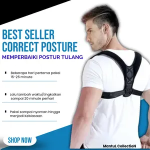 Posture Corrector Korset Penyangga Bahu / Punggung - Hitam