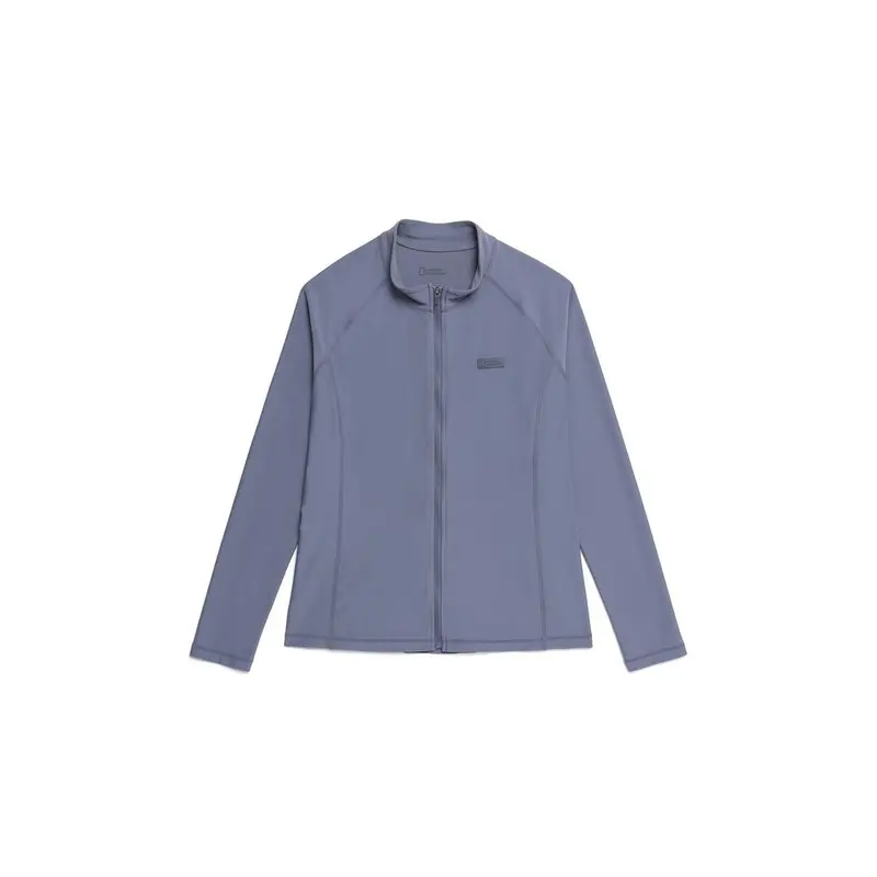 National Geographic Women Basic Zip-Up Rash Guard Blue Grey - Baju Renang / Pelindung Uv Wanita Blue Grey