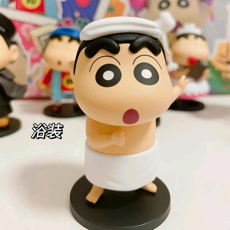 blind box Crayon Shin-chan mini so changing dress code BlindBox shin chan Cross-dressing Series Hand-made Office Cartoon Desktop Ornaments Kindergarden Birthday Gift Doll 7
